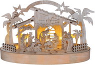 Solight Christmas wooden crib, 5x LED, natural wood, 25cm, 2x AA - Christmas Decoration