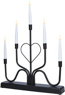 Solight LED metal candle holder, 5x LED, black, 40cm - Christmas Decoration
