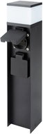 Solight post IP44 with LED lighting, aluminium, 2 sockets - Garden Lighting