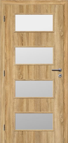 SOLODOOR Interior Door SMART 17, Width 600mm, Right, OAK SONOMA, Round Side Edge, SATINATO - Interior Door - Main image