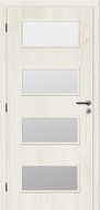 SOLODOOR Interior door, model SMART 17, 60/197 L, SOLO STRUKTUR andorra white, OBL-BOK, glass SAT - Interior Door