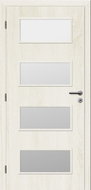 SOLODOOR Interior door, model SMART 17, 80/197 P, SOLO STRUKTUR andorra white, OBL-BOK, glass SAT - Interior Door
