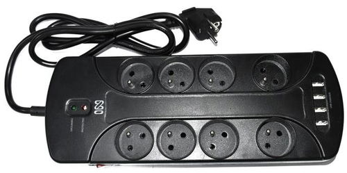 IN Überspannungsschutz mit 8 Steckdosen und 4 USB, 1,5 m Kabel - Überspannungsschutz - Hauptbild