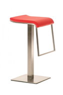 BHM Germany Barová židle Lameng, syntetická kůže, červená - Barová židle