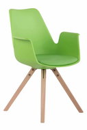 BHM Germany Jídelní židle Prins, přírodní nohy zelená - Jídelní židle