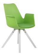 BHM Germany Jídelní židle Prins, bílé nohy zelená - Jídelní židle