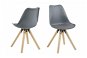 Jídelní židle Dima (set 2 ks), dřevo/šedá - Jídelní židle