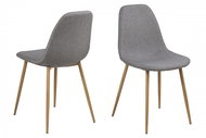 Design Scandinavia Jídelní židle Zayra (SET 4 ks), dub / sv. šedá - Jídelní židle