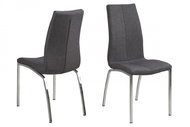 Design Scandinavia Jídelní židle Abel (SET 4 ks), chrom / šedá - Jídelní židle