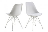 Design Scandinavia Jídelní židle Elinora (SET 2 ks), bílá - Jídelní židle