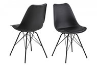 Design Scandinavia Jídelní židle Elinora (SET 2 ks), černá - Jídelní židle