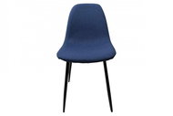 Design Scandinavia Jídelní židle Zayra (SET 4 ks), modrá / černá - Jídelní židle