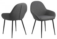 Design Scandinavia Jídelní židle Disca (SET 2 ks), světle šedá - Jídelní židle