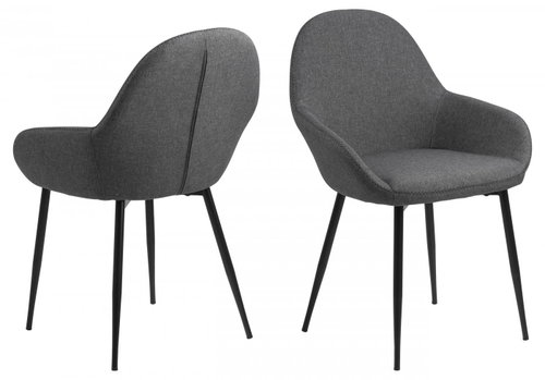 Design Scandinavia Jídelní židle Disca (SET 2 ks), světle šedá - Jídelní židle - Main image