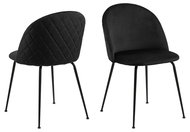 Design Scandinavia Jídelní židle Tao (SET 2 ks), černá - Jídelní židle