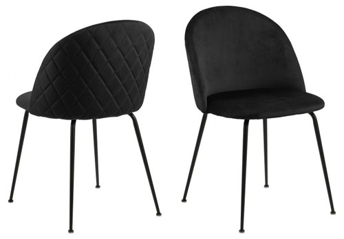 Design Scandinavia Jídelní židle Tao (SET 2 ks), černá - Jídelní židle - Main image