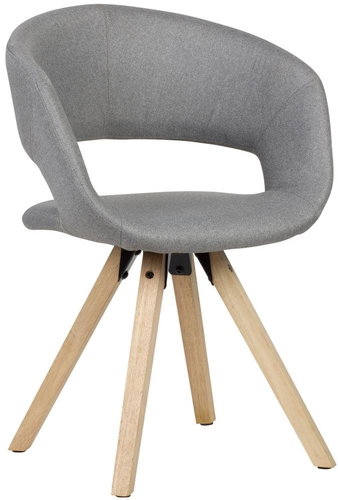 Brüxxi Jídelní židle Larisa, textil, šedá - Jídelní židle - Main image