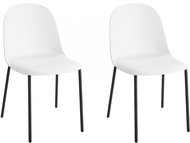 Danish Style Jídelní židle Bren (SET 2 ks), bílá - Jídelní židle