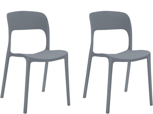 Danish Style Jídelní židle Fani (SET 2 ks), šedá - Jídelní židle - Main image