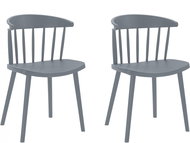 Danish Style Jídelní židle Gola (SET 2 ks), šedá - Jídelní židle