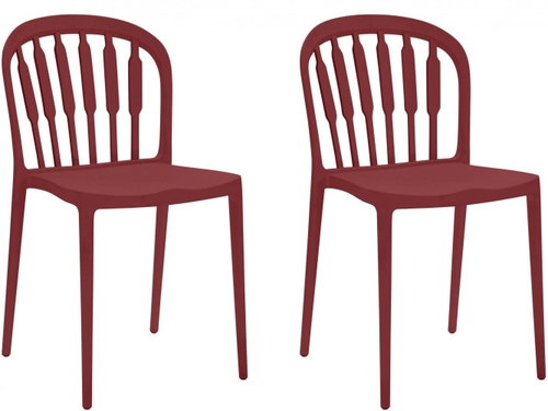 Danish Style Jídelní židle Ersi (SET 2 ks), červená - Jídelní židle - Main image