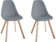 Danish Style Jídelní židle Sary (SET 2 ks), šedá - Jídelní židle