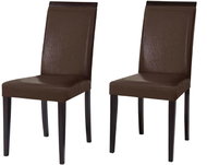 Danish Style Jídelní židle Reve (SET 2 ks), tmavě hnědá / černá - Jídelní židle