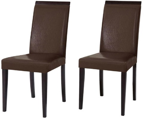 Danish Style Jídelní židle Reve (SET 2 ks), tmavě hnědá / černá - Jídelní židle - Main image