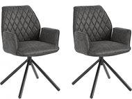 Danish Style Jídelní židle Pabla (SET 2 ks), antracitová - Jídelní židle