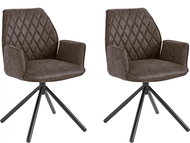 Danish Style Jídelní židle Pabla (SET 2 ks), tmavě hnědá - Jídelní židle