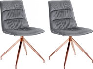 Danish Style Jídelní židle Zara (SET 2 ks), světle šedá - Jídelní židle