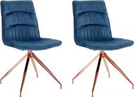 Danish Style Jídelní židle Zara (SET 2 ks), tmavě modrá - Jídelní židle