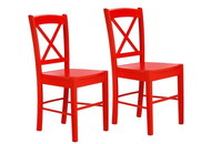 Danish Style Jídelní židle Treno (SET 2 ks), červená - Jídelní židle