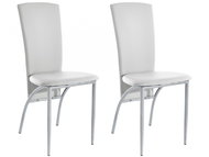 Danish Style Jídelní židle Nelso (SET 2 ks), bílá            - Jídelní židle