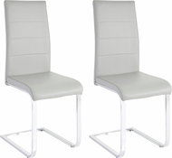Danish Style Jídelní židle Care (SET 2 ks), šedá / bílá - Jídelní židle