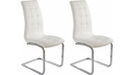 Danish Style Jídelní židle Brune (SET 2 ks), bílá - Jídelní židle