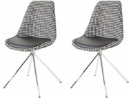 Danish Style Jídelní židle Dylen (SET 2 ks), černo / bílá - Jídelní židle