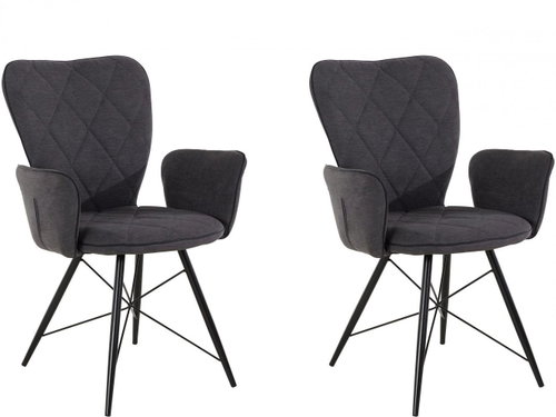 Danish Style Jídelní židle Viole (SET 2 ks), šedá - Jídelní židle - Main image