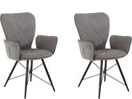 Danish Style Jídelní židle Viole (SET 2 ks), světle šedá - Jídelní židle