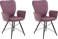 Danish Style Jídelní židle Viole (SET 2 ks), antracitová / růžová - Jídelní židle