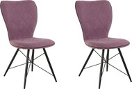Danish Style Jídelní židle Lore (SET 2 ks), antracitová / růžová - Jídelní židle