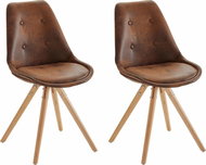 Danish Style Jídelní židle Brend (SET 2 ks), hnědá - Jídelní židle