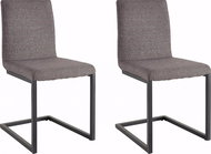 Danish Style Jídelní židle Staf (SET 2 ks), šedá - Jídelní židle