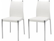 Danish Style Jídelní židle Zunu (SET 2 ks), bílá - Jídelní židle
