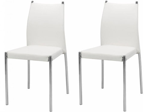 Danish Style Jídelní židle Zunu (SET 2 ks), bílá - Jídelní židle - Main image