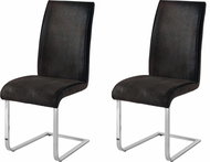 Danish Style Jídelní židle Mant (SET 2 ks), antracitová - Jídelní židle