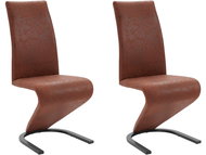 Danish Style Jídelní židle Zapi (SET 2 ks), hnědá - Jídelní židle