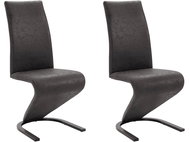 Danish Style Jídelní židle Zapi (SET 2 ks), antracitová - Jídelní židle