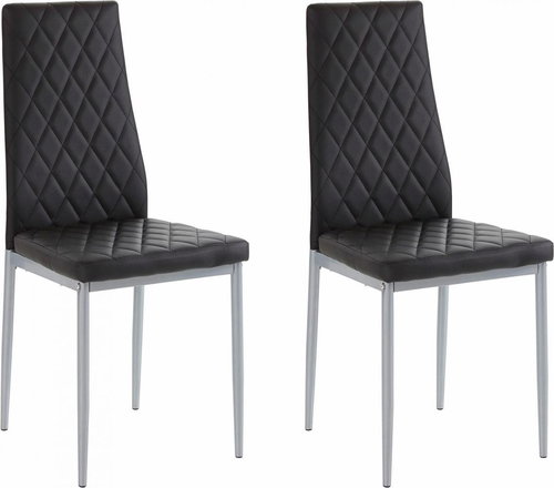 Danish Style Jídelní židle Barat (SET 2 ks), černá - Jídelní židle - Main image