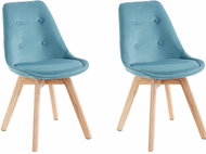 Danish Style Jídelní židle Ohian (SET 2 ks), petrolejová - Jídelní židle